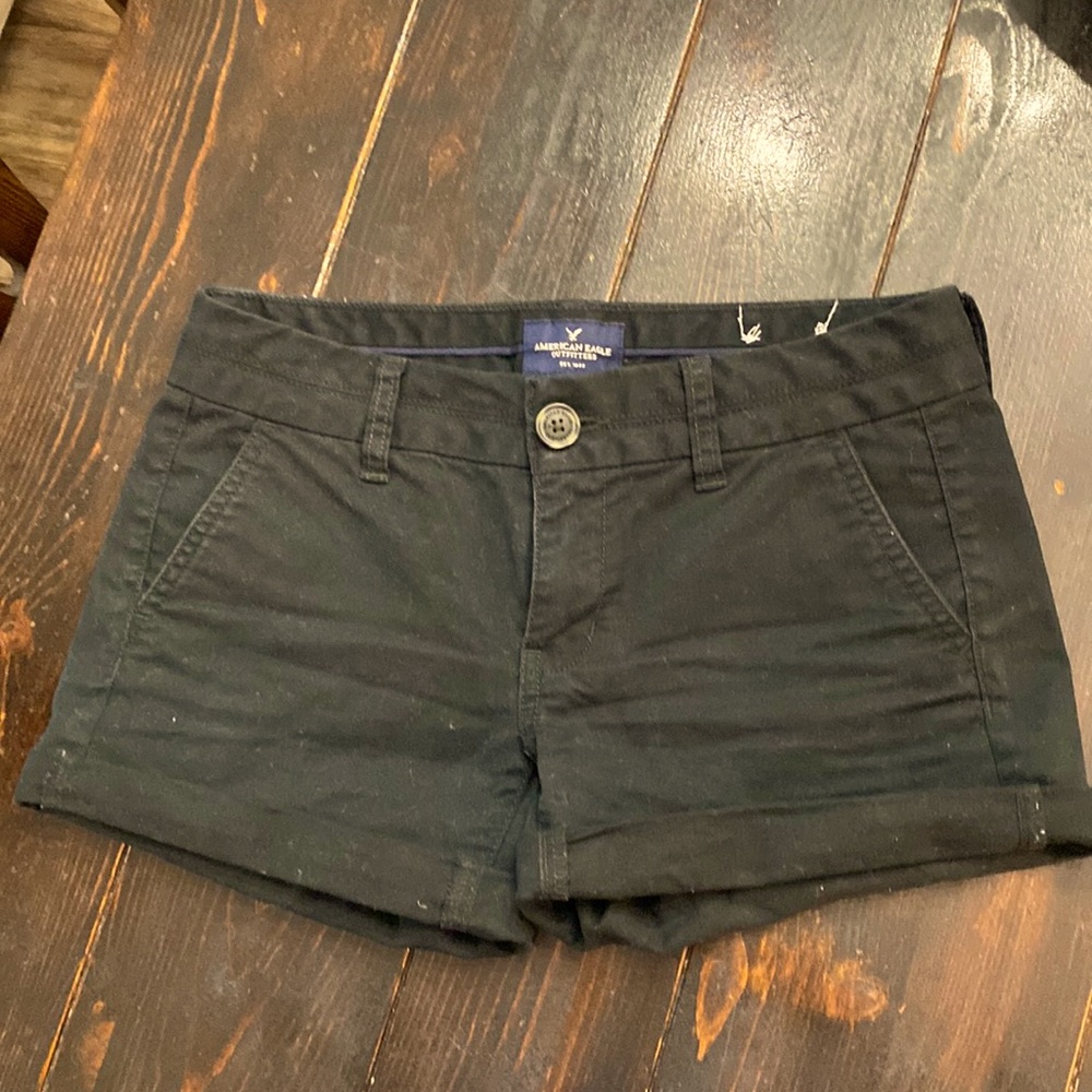 Black American Eagle Rolled cuff shorts size 0